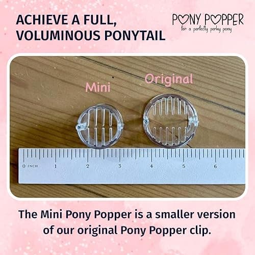 Pony Popper Clip – High Ponytail Holder for Full, Voluminous Styles, Versatile Accessory for All Hair Types, Ponytail Volumizer for Thick & Long Hair, Fancy Accessories for Women, Clear Pony Popper thumbnail 7