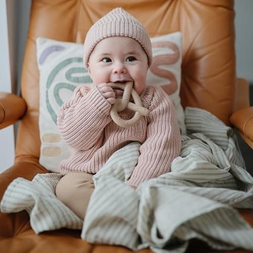 mushie Silicone Baby Teether Toy | Pretzel thumbnail 4