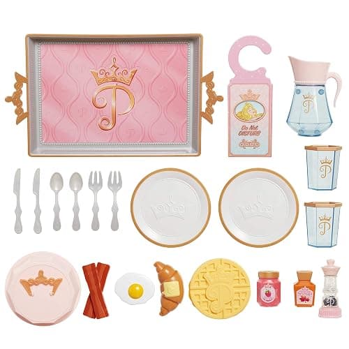 Disney Princess Style Collection Room Service Pretend Play Toy Set - with Serving Tray, Plate Cover, Pitcher & More for A Great Pretend Travel Experience - Girls Ages 3+ thumbnail 6