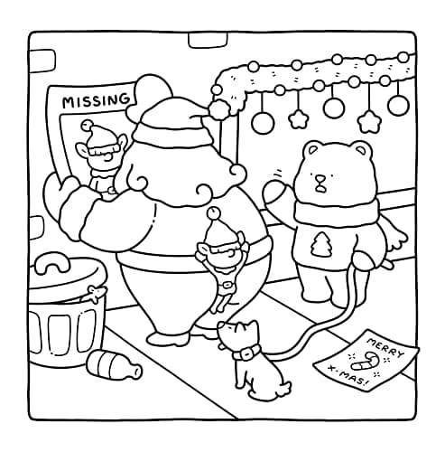 Silly Christmas: Cozy and Funny Coloring Book for Adults and Teens (Silly Funny Coloring Book) thumbnail 6
