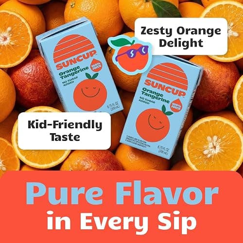 SunCup 100% Juice Boxes for Kids, Orange Tangerine, 6.75 oz, 40 Pack | Trusted in schools across 49 states. No dyes, no preservatives, just juice. Smart Snacks compliant. Bulk pack with straw. thumbnail 5