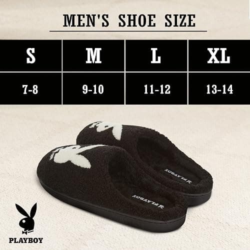Playboy Mens Slippers Gifts for Men Extra Cozy Fuzzy House Slippers Slip On thumbnail 6