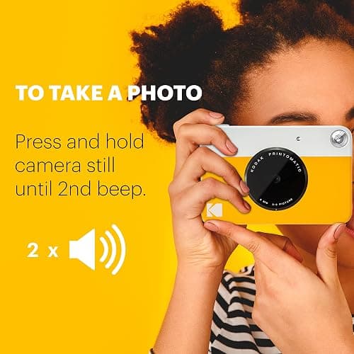 Kodak Printomatic Full-Color Instant Print Digital Camera - 75 Sheets Bundle - Prints On Zink 2x3 Sticky-Back Photo Paper - 5MP, Portable, Creative Fun Gift for Birthday, Christmas, Holiday - Pink thumbnail 6
