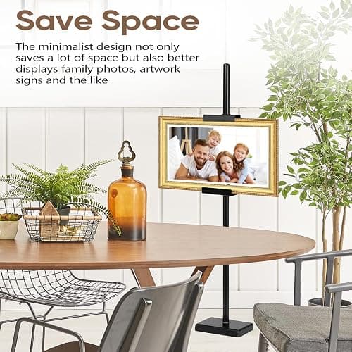 dakewang Adjustable Tabletop Easel Stand for Picture Frames, Picture Easels for Display, Gold Easel, Picture Frame Stand, Adjustable Art Easel.(30inch,Black) thumbnail 3