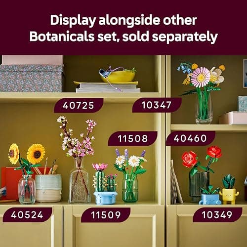 LEGO Botanicals Flowering Cactus - Artificial Potted Plant Set w/ 2 Cacti & Faux Flowers - DIY Bedroom Decor - Birthday Gift for 9+ Year Old Girls & Adult Plant Lovers - 11509 thumbnail 9