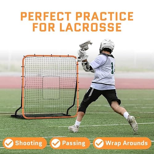 ACELETIQS Volleyball Rebounder Net, Soccer Rebounder, Lacrosse Rebounder, Baseball Rebounder Net | Improve Pitching and Fielding Training, Spiking, Passing and Shooting Skills thumbnail 4