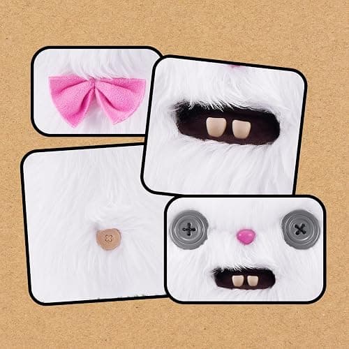 Fuggler Alley Cats 9-Inch Plush Toy (Cheezee) White by ZURU – Funny Ugly Monster Stuffed Animal with Human-Like Teeth, Collectible Plush for Kids, Tweens, Teens, Adults & Cat-Loving Weirdos thumbnail 6