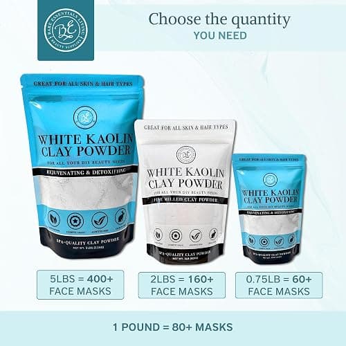 Bare Essentials Living - White Kaolin Clay Powder (2 lb) 100% Natural White Powdered Clay for Seed Bombs, White Clay Mask, DIY Spa, Soap, Bath Bomb, Deodorant, Can be Used as Kaolin Clay for Gardening thumbnail 6