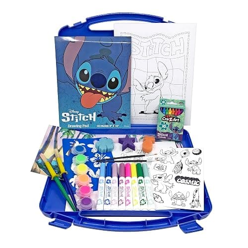 Disney Stitch Kids Ultimate Creative Activity Arts & Crafts Case, 70+ Pieces for Creative Fun with Fan Favorite Stitch, Boys Girls Gift thumbnail 2