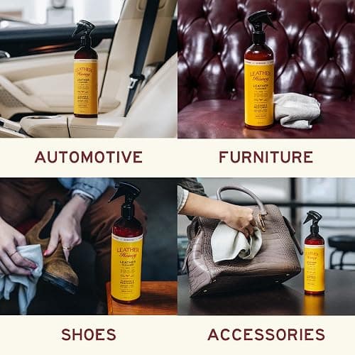 Leather Honey Leather Cleaner Spray: UV Protectant, Non-Toxic & Made in the USA Since 1968. Cleans & Protects Leather, Faux & Vinyl - Couches, Car Seats, Purses, Shoes, Bags & Tack. Safe for Any Color thumbnail 2