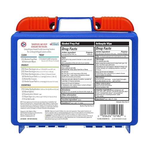 Be Smart Get Prepared 110 pc First Aid Kit: Clean, Treat, Protect Minor Cuts, Home, Office, Car, School, Business, Travel, Emergency, Outdoor, Camping & Sports, FSA/HSA (Packaging may vary) thumbnail 3