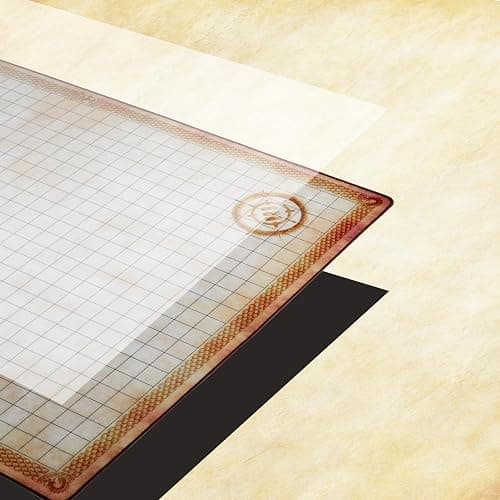 ENHANCE Deluxe RPG Grid Mat - DND Map (24x36in) with Premium Rubber, Non-Slip Grip, No Creasing - Dry Erase DND Mat Set for Masters and Starters, Erasable Parchment with Travel Pouch, Marker Set thumbnail 6
