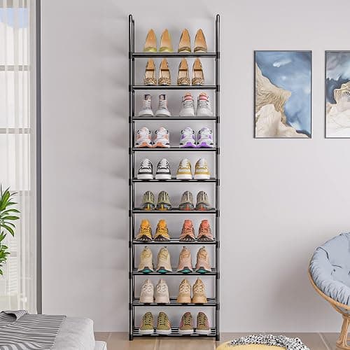 OYREL Shoe Rack, Sturdy Metal Shoe Rack Organizer,Narrow Shoe Racks for Closets,Shoes Rack,Shoe Stand,Shoe Shelf thumbnail 6