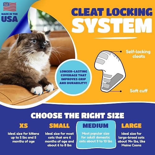Soft Claws Nail Caps for Medium Cats – (40 Caps, Pink) - Veterinarian-Developed | Protects Furniture & Skin - Easy to Apply, Long-Lasting Anti-Scratch Soft Cat Claw Covers thumbnail 4