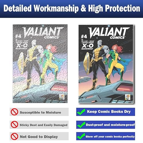 200ct Current Comic Book Bags,3.5 Mil Thick Comic Book Sleeves,Acid-Free Crystal Clear,7.2 X 10.5 inch,Archival Quality,Fits Standard Comic Book Storage thumbnail 7
