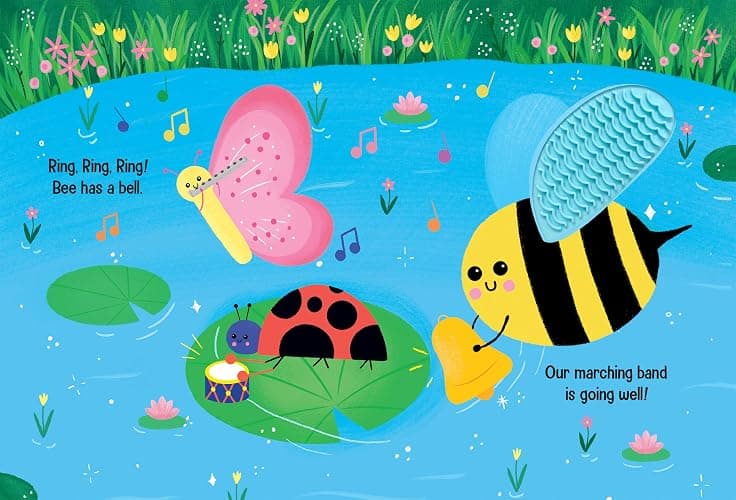 Butterfly's Marching Band - Silicone Touch and Feel Board Book - Sensory Board Book thumbnail 4
