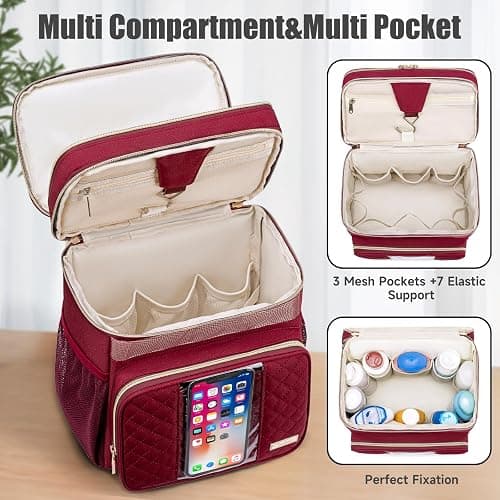 Tealari Large Toiletry Bag for Women Men,Bathroom Bag,Water Resistant Shower Bag,Makeup Bag,Portable Shower Caddy for College Dorm,Hanging Travel Toiletry Bag with Transparent Waterproof Phone Pocket thumbnail 5