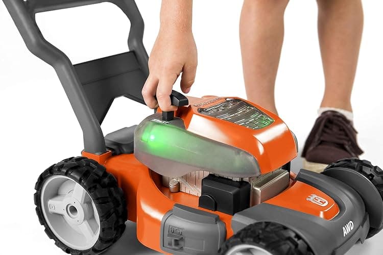 Husqvarna Toy Lawn Mower with Realistic Sounds and Light-Up Engine, Toddler Lawn Mower Toy for Ages 2 and Up thumbnail 4