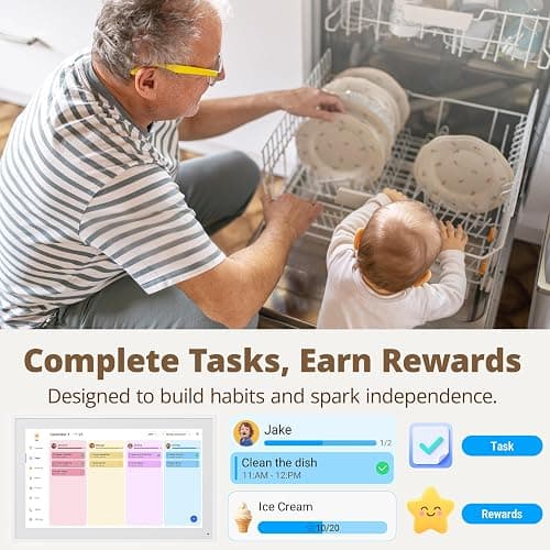 Dragon Touch 15.6" Digital Calendar Chore Chart – 1080P Full HD Interactive Touchscreen, Smart Family Planner, Hearth Display Digital Calendar Wall & Desk Mountable for Seamless Scheduling thumbnail 6