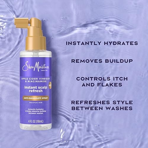 SheaMoisture Dandruff Treatment Instant Scalp Refresh Spray with Salicylic Acid & Scalp Repair Technology, Hydrates & Controls Itch & Flakes, 4 fl oz thumbnail 3