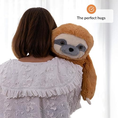 Weighted Stuffed Animal for Anxiety | Calming & Comforting 5 Lbs | Weighted Plush Animal Sloth | Anxiety Stuffed Animals for Adults & Kids | Carrying Bag Included | Machine Washable Weighted Plushie thumbnail 7