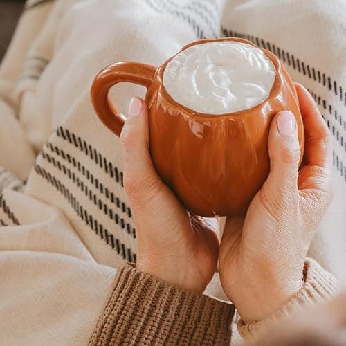 Sweet Water Decor Orange Pumpkin Coffee Mug - 19 oz Autumn Cup Dishwasher & Microwave Safe - Soothing Tea and Pumpkin Spice Latte - Ceramic thumbnail 2