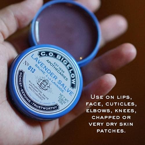 C.O. Bigelow Lavender Salve Tins, Pack of 3 Lip Balm Tins, All Purpose Salve for Lips, Cuticles, Hands & Dry Skin, Lip Balm Set, 0.8 oz thumbnail 3
