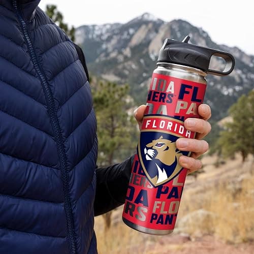 Rico Industries NHL Hockey 22oz Stainless Steel Tumbler with Lid - Great For Coffee, Tea, Water or Cocktails thumbnail 2