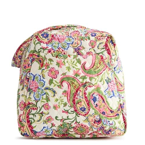 Vera Bradley Women's Premium Cotton Original Duffel Bag – Carry On Weekender Travel & Gym Bag – Vibrant Paisley, 40L thumbnail 6