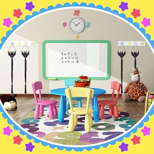 Suzile 2 Pcs Wall Mounted Kids Coat Rack Cute Kids Wall Hooks Backpack Hanger for Towels Hats Bedroom Playroom Bathroom Classroom Room Decor(Star Style,14 x 2.3 x 1.5 Inch) thumbnail 2