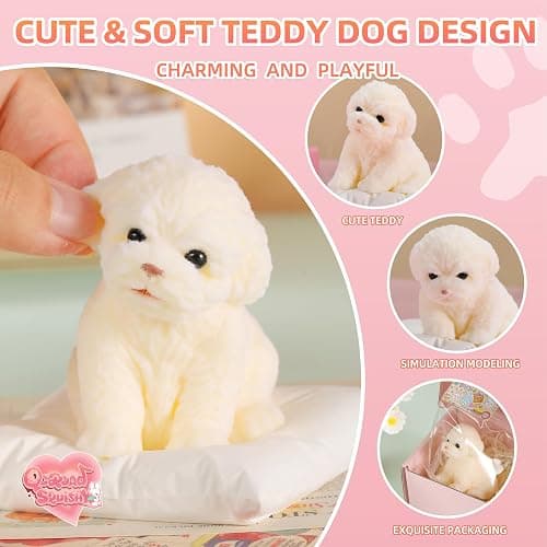 QCROAD SQUISHY Puppy Taba Dog Squishy - Ultra Soft Silicone Dog Squishy, Handmade Stress-Relief Toys for Kids & Adults, Non-Toxic Squeeze Toys for Relaxation & Sensory Play thumbnail 4