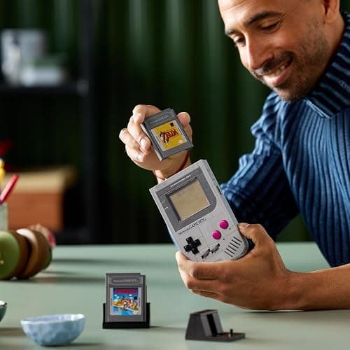 LEGO Game Boy 72046 Model Building Kit, Gamer Gift for Adult Nintendo Fans, Collectible Set, Brick-Built Replica System with Interchangeable Game Paks and Lenticular Screens (421 Pieces) thumbnail 8