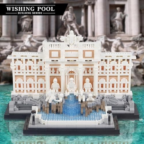 SAMYBLOCKS 2000pcs Micro Mini Blocks Trevi Fountain Archiecture Building Blocks Set,Creative Ideals Roman Landmark Model Collection, for 14+ Boys, Girls or Adults thumbnail 2