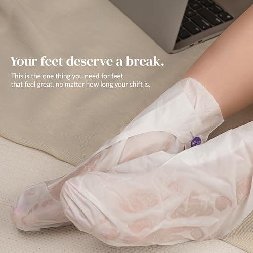 Epielle Hydrating Foot Mask 6 Pairs, Relieve and Soften with Shea Butter & Jojoba Oil, Deep Moisturizing Socks for Dry, Cracked Feet, Self Care Gifts for Women, Spa Kit, Stocking Stuffers thumbnail 6