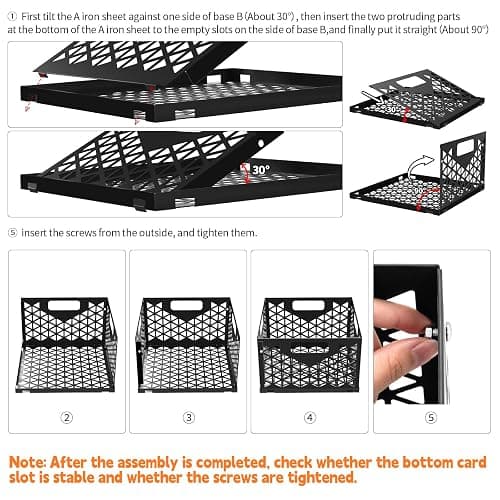 Foedo Charcoal Firebox Basket for Oklahoma Joe Offset Smoker, Grill Accessories for Long and Efficient Smoking, 12" x 12" x 7.5 "Fire Basket for Oklahoma Joes Highland (Only 4 Screws) (black) thumbnail 6