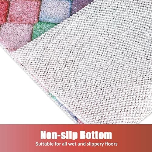 Shower Mat Bathtub Mat Non-Slip - 32x32 Inch, Soft Comfort Bath Mat with Drainage Holes, PVC Loofah Massage Bathmat for Shower, Tub, Bathroom, Wet Areas, Quick Drying thumbnail 3