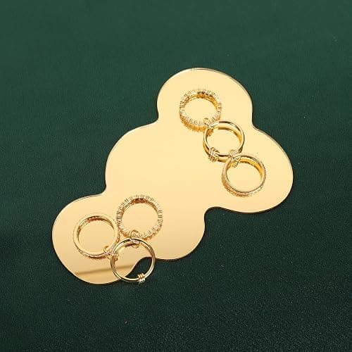 Verfimaci 18K Gold Plated Stackable Rings for Women,Dainty Multi-Link Rings,Chunky Stackable Cubic Zirconia Rings Set Non Tarnish Women Jewelry thumbnail 5
