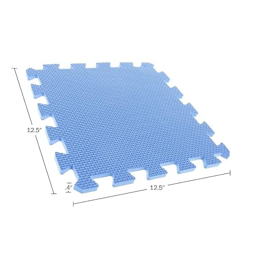 Interlocking Floor Mats - 8-Piece Nontoxic Exercise Mat or Play Mat for Toddlers, Babies or Kids - Foam Padding for Home Gym by Stalwart (Multicolor) thumbnail 3