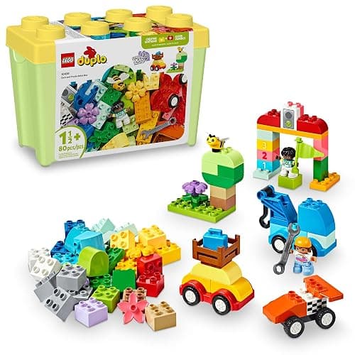 LEGO DUPLO Classic Cars and Trucks Brick Box Building Blocks - Learning & Educational STEM Toys for Toddlers, Ages 1.5+ Years - Develops Fine Motor Skills - Gift for Christmas - 10439 - Image 1