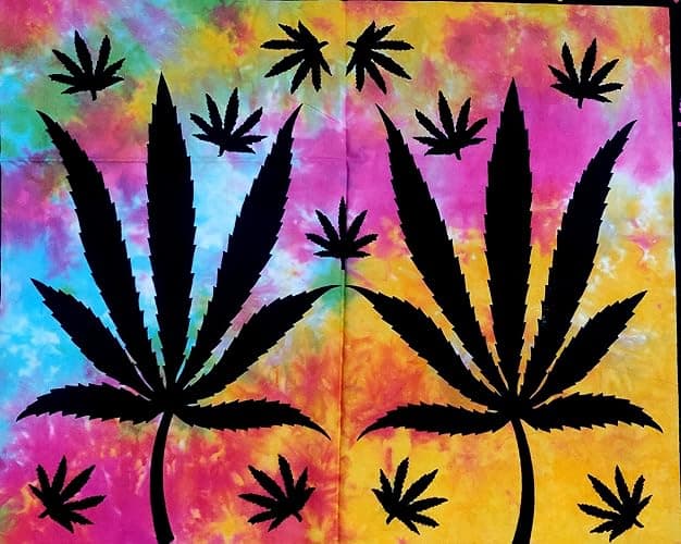 ICC Weed Tapestry Marijuana Wall Hanging leaf Poster Cannabis Hippie Decor Pot Flag Collage Dorm Trippy Bohemian Art psychedelic Small Hippie Rasta Ganja Cheap Tapestries thumbnail 4