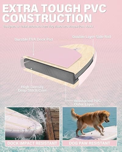 TIGERXBANG Inflatable Stand Up Paddle Board with SUP Board Accessories, Anti-Slip EVA Deck, 11'/10'6'' Paddleboard for Adults & Youth - All Skill Levels thumbnail 6