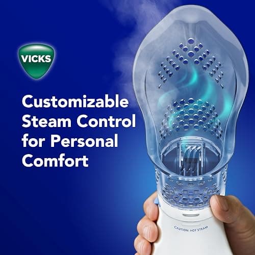 Vicks Sinus Inhaler, New & Improved Non-Medicated Steam Inhaler for Sinus Relief, Allergies, Congestion & Colds, Vocal Steamer, Soothes Nasal & Throat Passages, Works with VapoPads (1 Included) thumbnail 5