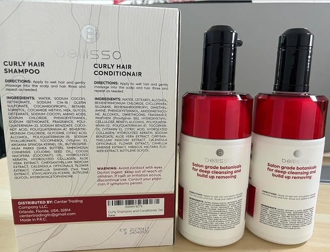 Curly Hair Shampoo and Conditioner Set - For Defining Wavy, Permed, Frizzy, Fine and Black Curls - Moisturizing, Sulfate Free Formula for Women and Men - Products are Safe for Color Treated Locks thumbnail 8