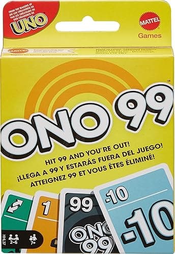 Mattel Games ONO 99 Card Game from the Makers of UNO for Kids, Adults & Families, Add Numbers & Don't Go Over 99 - Image 1