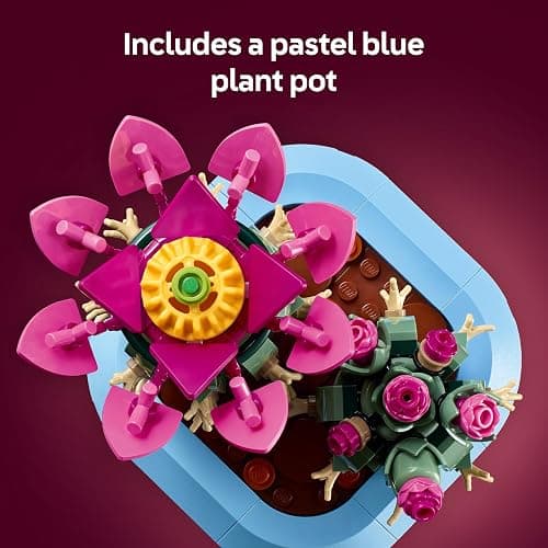 LEGO Botanicals Flowering Cactus - Artificial Potted Plant Set w/ 2 Cacti & Faux Flowers - DIY Bedroom Decor - Birthday Gift for 9+ Year Old Girls & Adult Plant Lovers - 11509 thumbnail 7