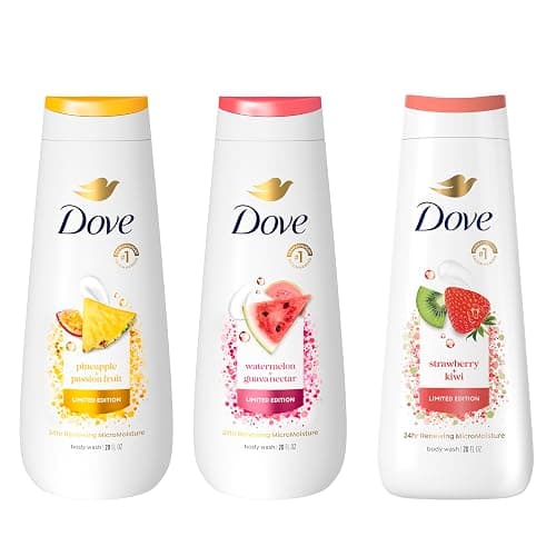 Dove Body Wash for women 3 count Mixed Summer Variety Pack 20 fl oz | For Hydrated & Soft Skin - Limited Edition - Image 1