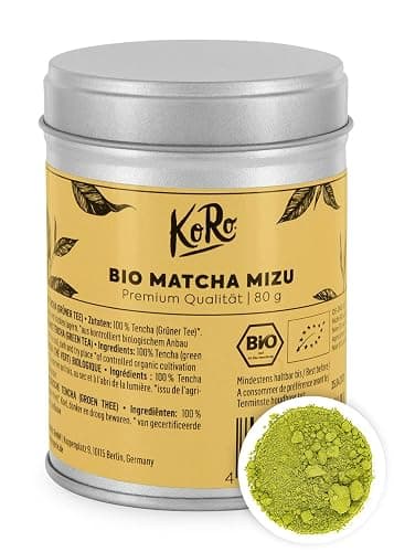 KoRo - Tè Matcha Mizu bio 80 g - Tè verde in qualità premium - In pratico barattolo di metallo - Image 1