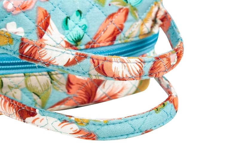 Jula Vance Machine Washable Women Quilted Fabric Insulated Reusable Cooler Lunch Bag Tote Adult Thermal Lunch Box Storage Bag for Ｗork (Floral) thumbnail 9