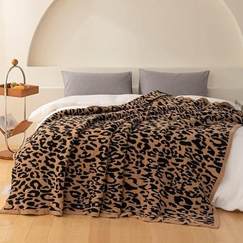 MH MYLUNE HOME Ultra Soft Leopard Throw Blanket Plush, Brown, 50"x60" | Reversible Cheetah Print Blanket, Comfy Fluffy Fuzzy Plush Blanket Throws for Couch Bed, Cozy Blankets for Women Gift thumbnail 7