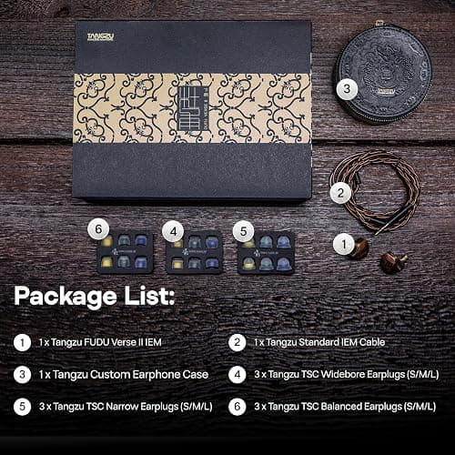 HIFIXAUDIO Tangzu FUDU Verse II Hybrid 1DD+2BA in Ear Monitor, HiFi IEM Earphone, Wired Earbuds with Balanced Tuning, CNC-Machined Brass Cavity, Detachable OFC 2-Pin Cable for Musician (4.4mm) thumbnail 9